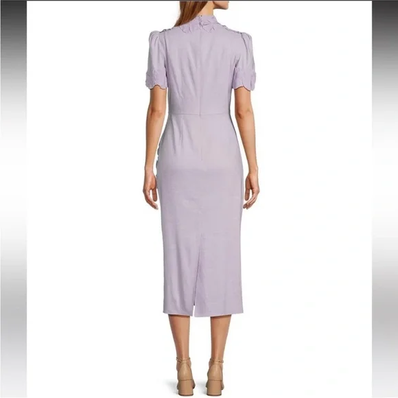 NWT Antonio Melani
Willow Floral Applique Short Sleeve Mock Neck Midi Dress - Picture 2 of 6